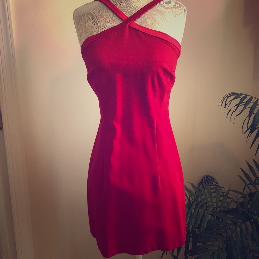 Beautiful red dress.